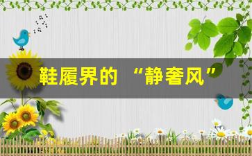 鞋履界的 “静奢风”，低调却高级的选择